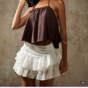 MISSGUIDED Broderie Anglais Tiered Ruffle Mini Skirt - Summer